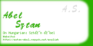 abel sztan business card